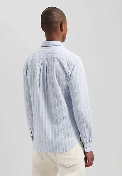 Dstrezzed Hemd Clay Seersucker Blau gestreift - Größe XL günstig online kaufen