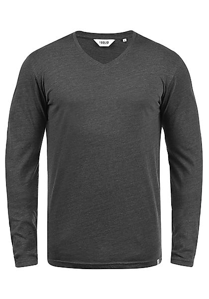 !Solid Langarmshirt SDBeda Longsleeve mit V-Ausschnitt günstig online kaufen