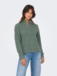 ONLY Strickpullover Trendiger Strickpullover mit Reißverschluss-Detail günstig online kaufen