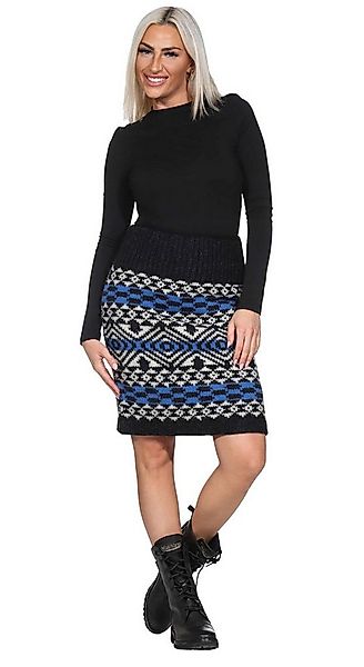 KUNST UND MAGIE Strickrock Boho-Chic Strickrock Winter Schurwolle Rock Knie günstig online kaufen