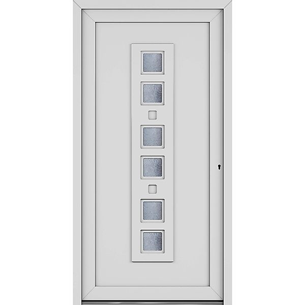 Roro Haustür OKE 1102 Kunststoff Weiß 100 cm x 200 cm DIN R günstig online kaufen