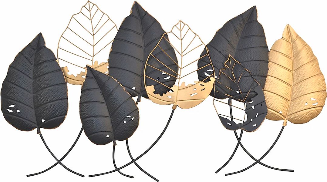 HOFMANN LIVING AND MORE Wanddekoobjekt "Wanddekoration" Blätterreihe aus Me günstig online kaufen