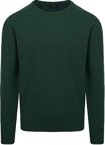 William Lockie Pullover Lammwolle Tartan Dunkelgrün - Größe L günstig online kaufen