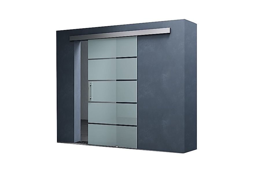 Mai & Mai Glasschiebetür in Milchglas Streifen 15 mm Wandabstand 8mm ESG-Si günstig online kaufen