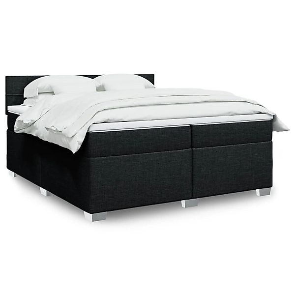 vidaXL Boxspringbett mit Matratze Schwarz 200x200 cm Stoff 3288297 günstig online kaufen