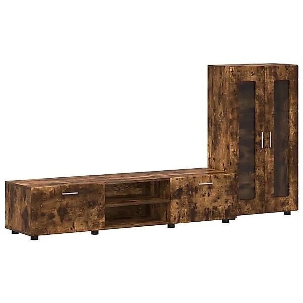 vidaXL TV-Schrankset mit Schubladen Geräucherte Eiche Holzwerkstoff 3397939 günstig online kaufen