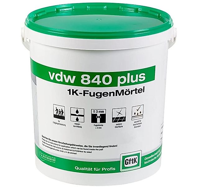 GftK Fugenmörtel VDW 840 Plus 1K Fugenmörtel, basalt, 12,5 kg günstig online kaufen