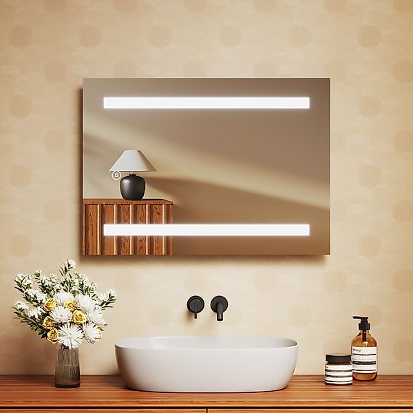 EMKE Badspiegel Wandschalter LED Wandspiegel mit günstig online kaufen