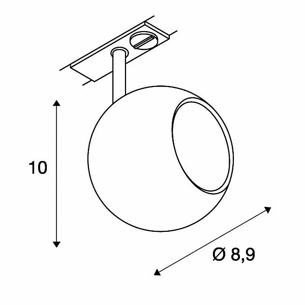 SLV Light Eye 1 Spot für 1-Phasen-Schiene schwarz günstig online kaufen