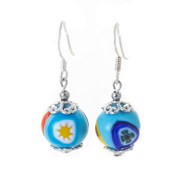 Paar Ohrhänger Ohrringe mit Millefiori Murano günstig online kaufen