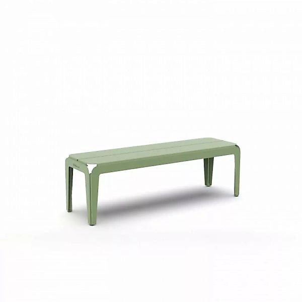 Bended bench / Outdoor Bank ohne Rückenlehne blassgrün günstig online kaufen