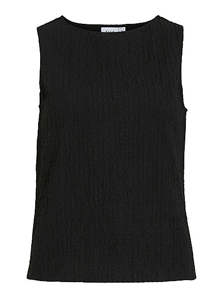 Vila Blusenshirt Ärmelloses Crepe Design, Kragenloser günstig online kaufen