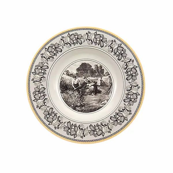 Villeroy & Boch Suppenteller »Suppenteller Audun Ferme ø 24,2 cm weiß-grau- günstig online kaufen