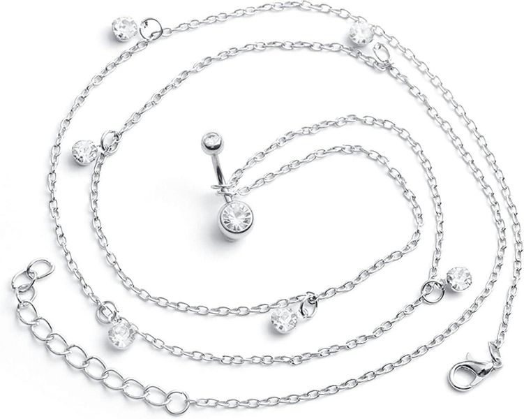 Crdifu Bauchnabelpiercing-Set Silber Bauchnabelpiercing 10mm Chirurgenstahl günstig online kaufen