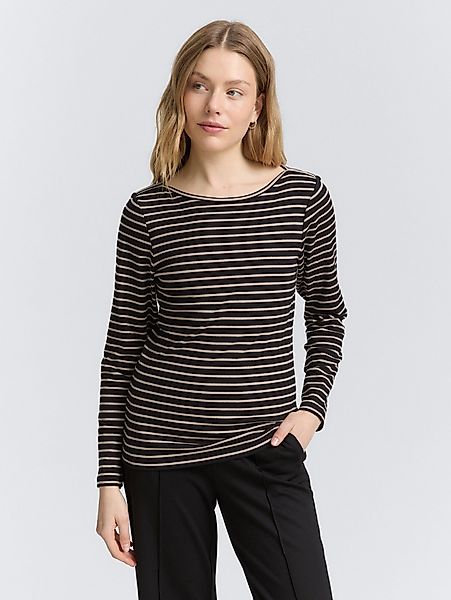 TOM TAILOR Langarmshirt mit Streifen Muster günstig online kaufen