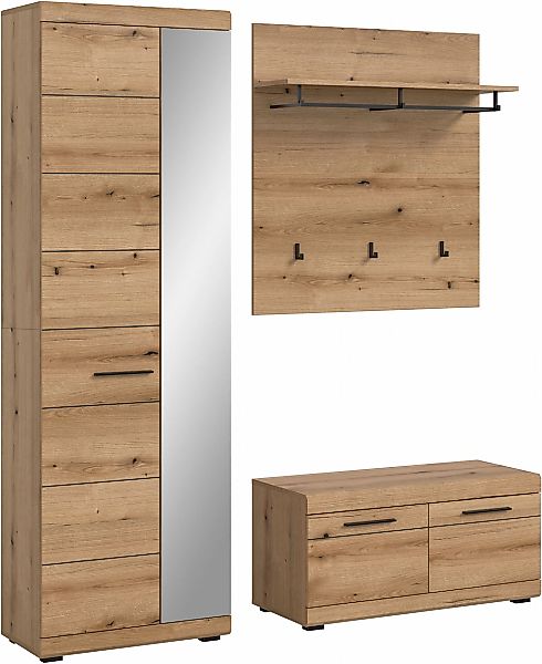 INOSIGN Garderoben-Set "Siena, Fronten mit hochwertiger Rillenfräsung, 3-te günstig online kaufen