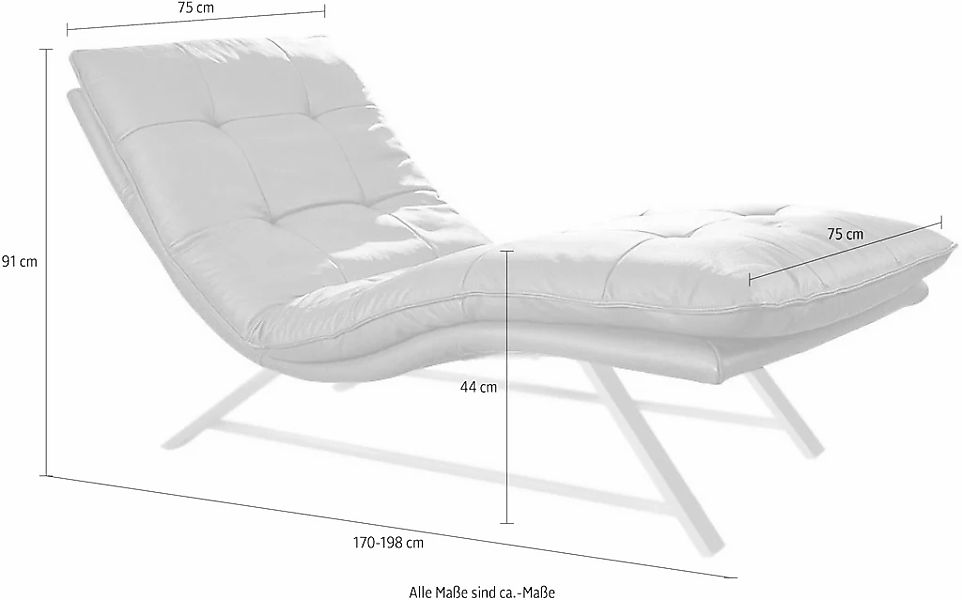W.SCHILLIG Relaxliege "daily dreams" in Waffelkissen-Optik, wahlweise mit M günstig online kaufen