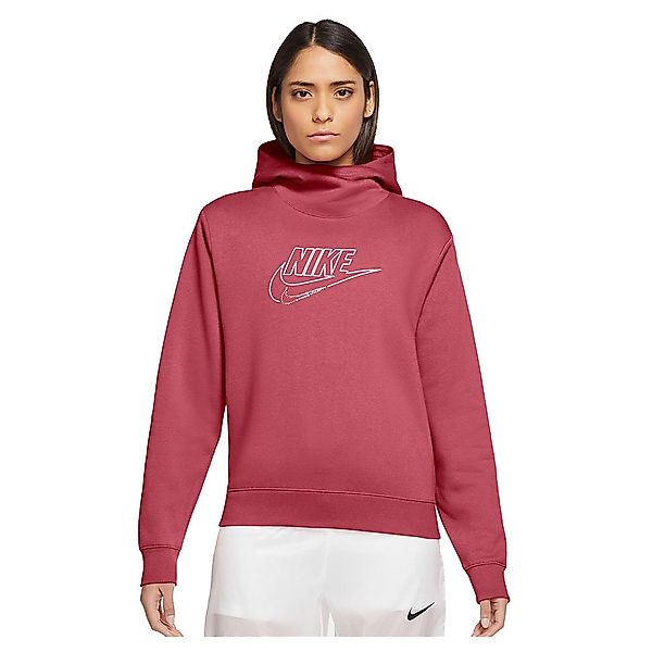 Nike Sportswear Funnel Kapuzenpullover L Archaeo Pink / White günstig online kaufen