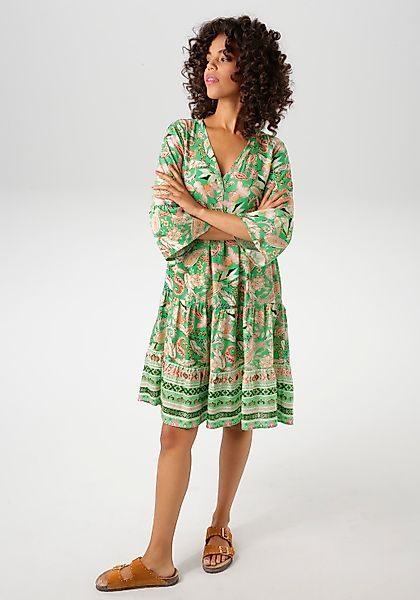 Aniston CASUAL Tunikakleid, mit fantasievolle, farbharmonischen Druck günstig online kaufen