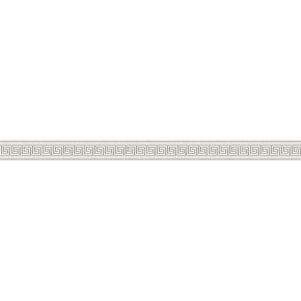 A.S. Création Borte selbstklebend Mäander  10,05 m x 4 cm Weiß-Grau günstig online kaufen