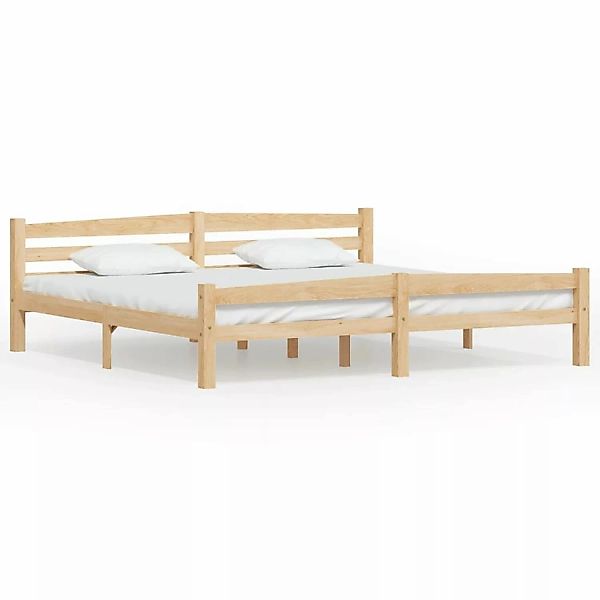 Bettgestell Massivholz Kiefer 200x200 Cm günstig online kaufen