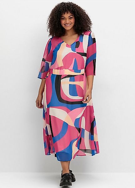 Sheego Etuikleid Chiffonkleid günstig online kaufen