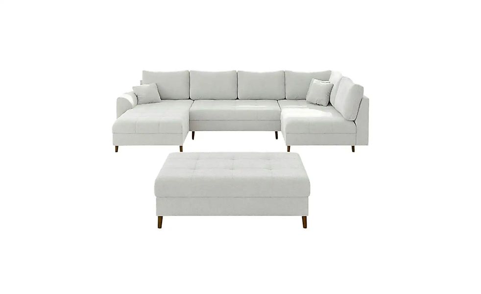 S-STYLE Wohnlandschaft mit Hocker  Lars ¦ weiß ¦ Maße (cm): B: 310 H: 81 Po günstig online kaufen