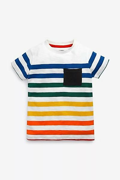 Next T-Shirt Kurzärmliges T-Shirt mit Streifen (1-tlg) günstig online kaufen