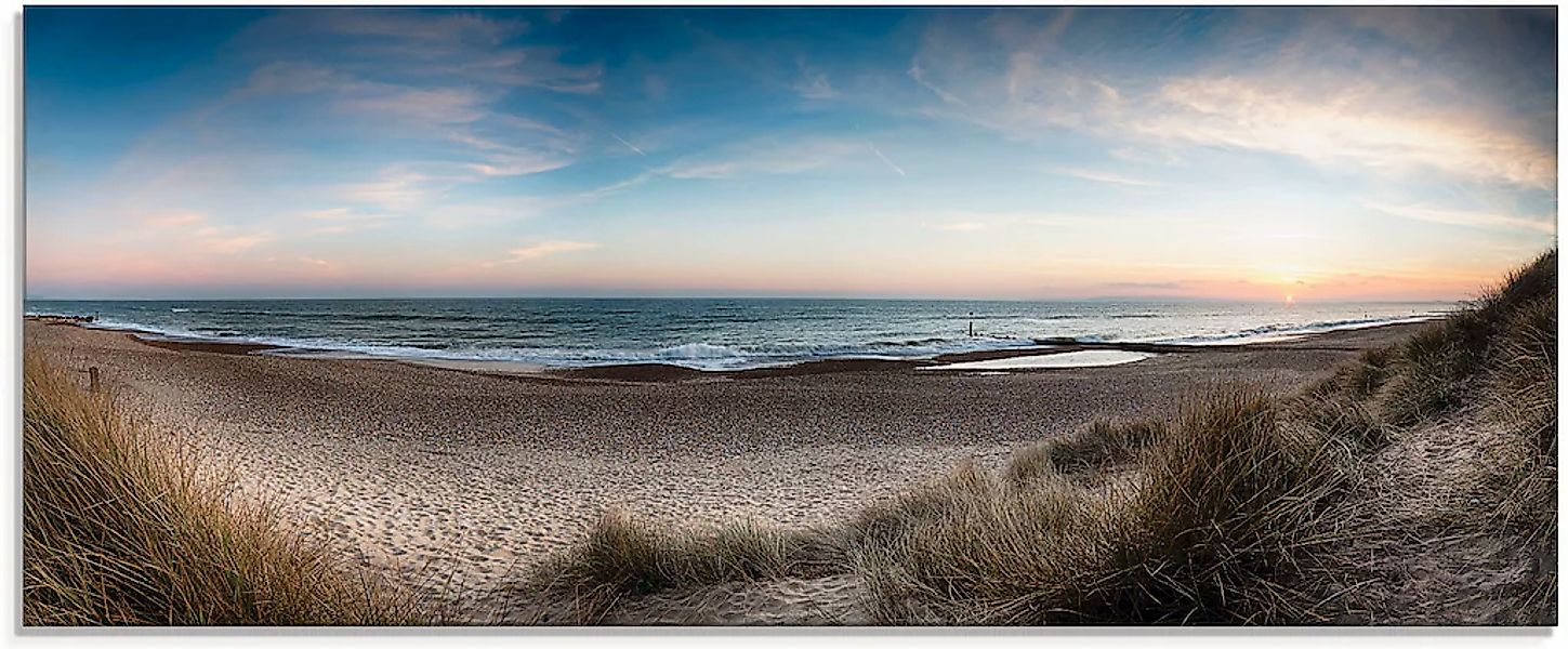 Artland Glasbild "Strand und Sanddünen am Hengistbury Head" Küste 1 Stk. tl günstig online kaufen