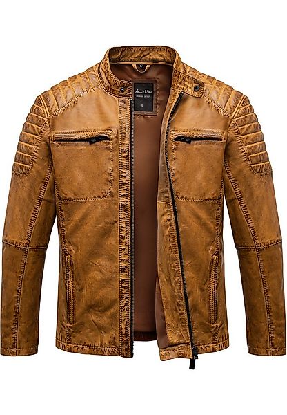 Amaci&Sons Lederjacke RALSTON Lederjacke Echtleder Herren Biker Zipper Jack günstig online kaufen