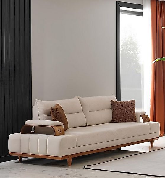 JVmoebel Sofa Dreisitzer Polstermöbel Couch 243cm Wohnlandschaft Sofa Sitzp günstig online kaufen