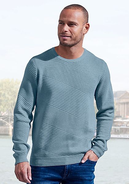 John Devin Strickpullover, Pullover aus weichem Strukturstrick günstig online kaufen