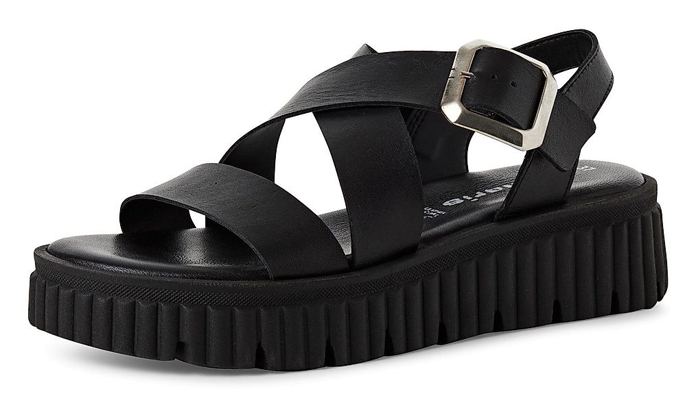 Tamaris Sandalette, Plateau, Riemchensandale, Sommerschuh mit günstig online kaufen
