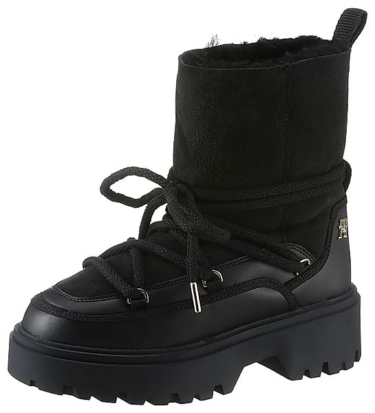 Tommy Hilfiger REAL SHEARLING LACE-UP SNOWBOOT günstig online kaufen