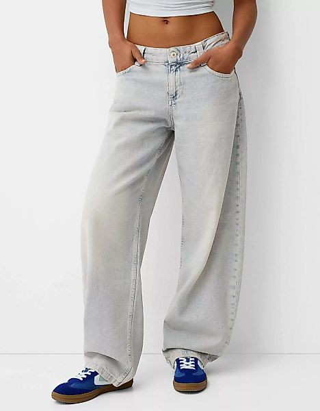 Bershka Baggy Balloon Jeans Damen 32 Hellblau günstig online kaufen