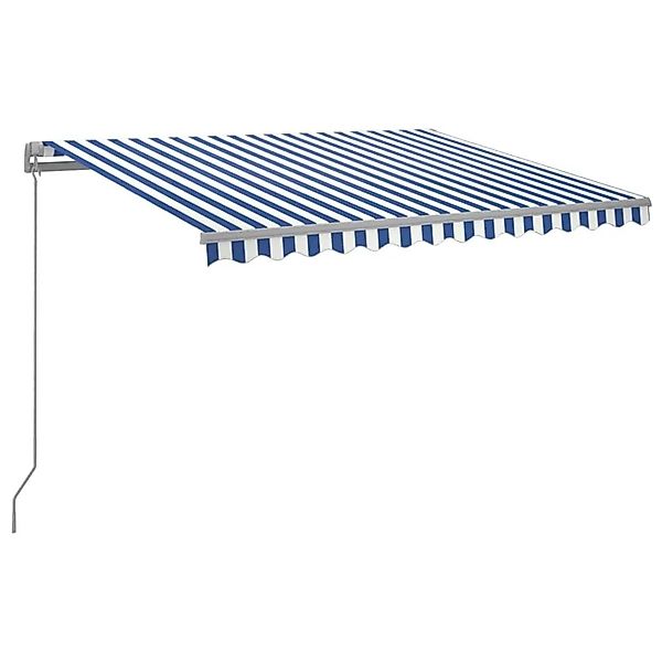 vidaXL Markise Manuell Einziehbar mit LED 300x250 cm Blau und Weiß 3068861 günstig online kaufen