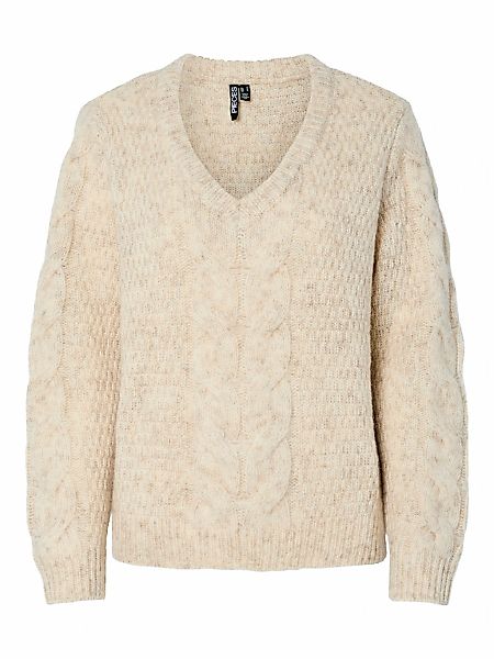pieces Strickpullover "PCNINA LS V-NECK KNIT NOOS BC" günstig online kaufen