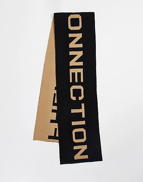 FCUK – Schal in Schwarz mit großem Logo günstig online kaufen