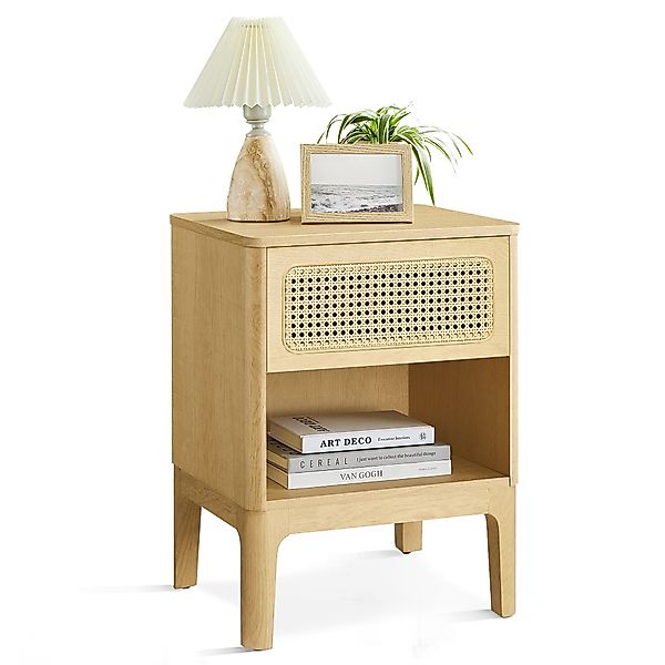 VASAGLE Nachttisch, Boho-Nachtschrank mit Schublade, modern, günstig online kaufen