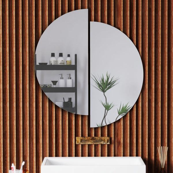 Aica Sanitär Dekospiegel Wandspiegel Halbrund Badspiegel günstig online kaufen