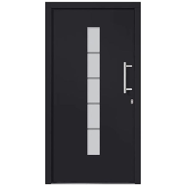 vidaXL Haustür Aluminium und PVC Anthrazit 100x200 cm 3056812 günstig online kaufen