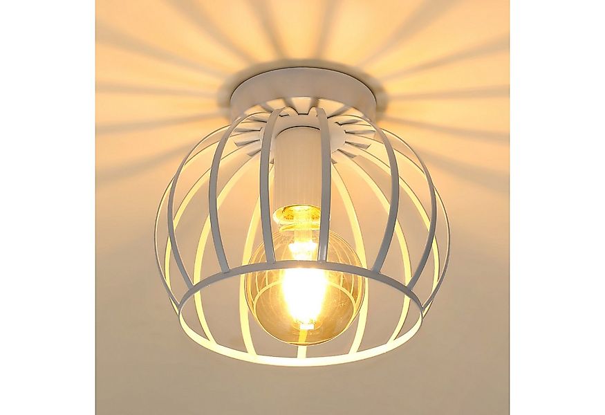 Goeco Deckenleuchte Schwarz Semi Unterputz Deckenleuchte, mit E27 Halter, W günstig online kaufen