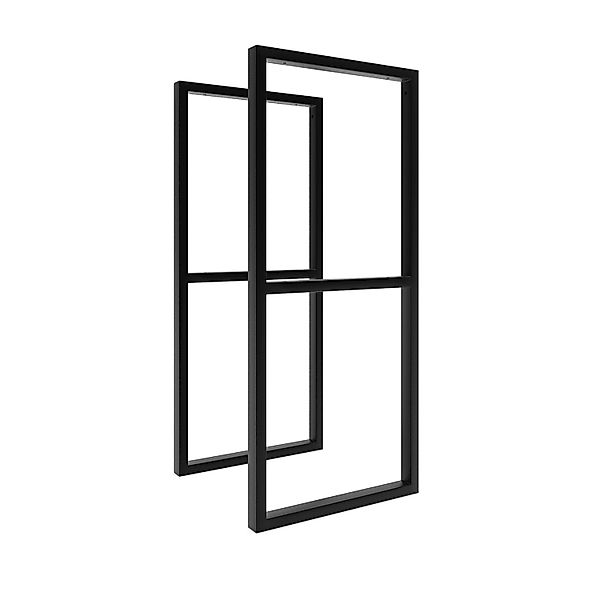 HEVVA Waschtisch Gestell NECKAR Schwarz 35 cm Tiefe 2er Set günstig online kaufen