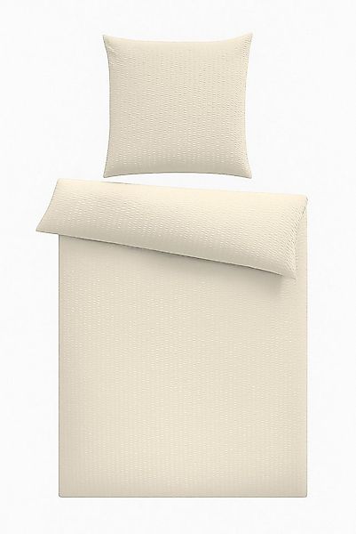 One Home Bettwäsche Seersucker Uni, Seersucker, 4 teilig, Knitterfrei, weic günstig online kaufen