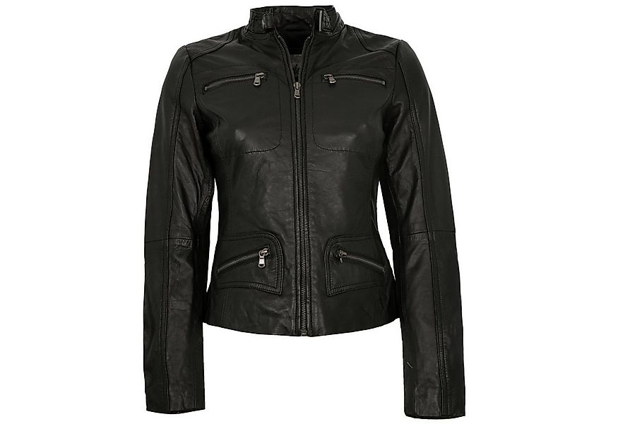7eleven Lederjacke Katta-2 7eleven - Damen Lederjacke Lammnappa schwarz günstig online kaufen