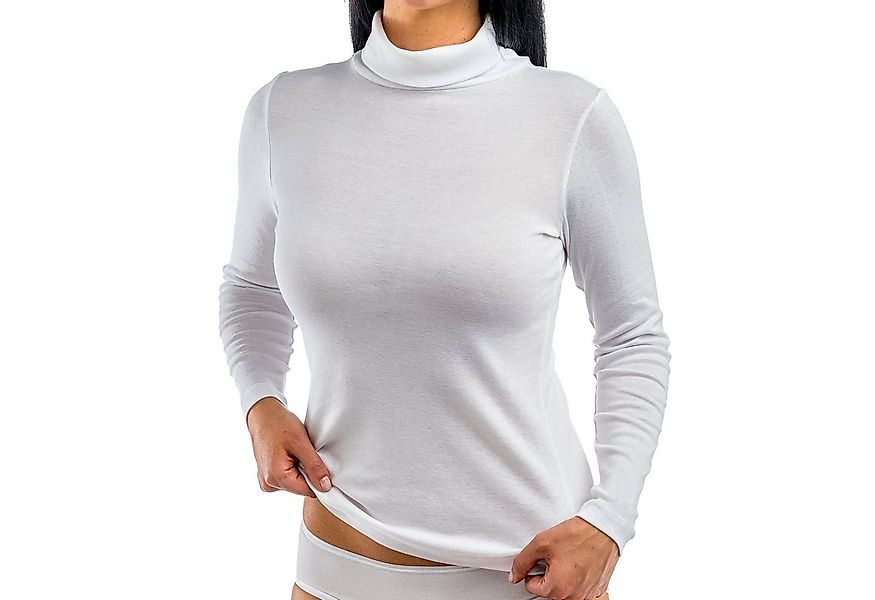 HERMKO Unterziehshirt 17845 Damen Langarmshirt mit Rollkragen günstig online kaufen