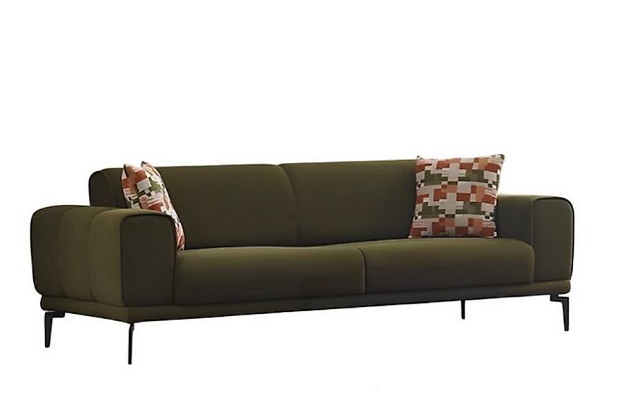 Xlmoebel Sofa Luxuriöses grünes Stoffsofa für drei Personen - 3-Sitzer Pols günstig online kaufen
