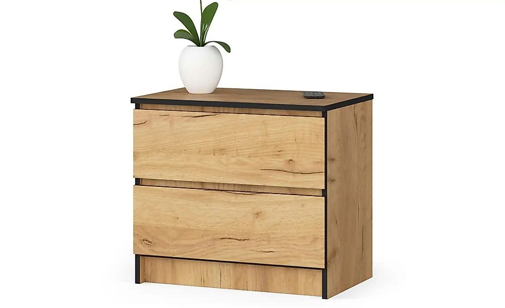 Nachttisch mit 2 Schubladen Kaia ¦ holzfarben ¦ Maße (cm): B: 60 H: 55 Tisc günstig online kaufen