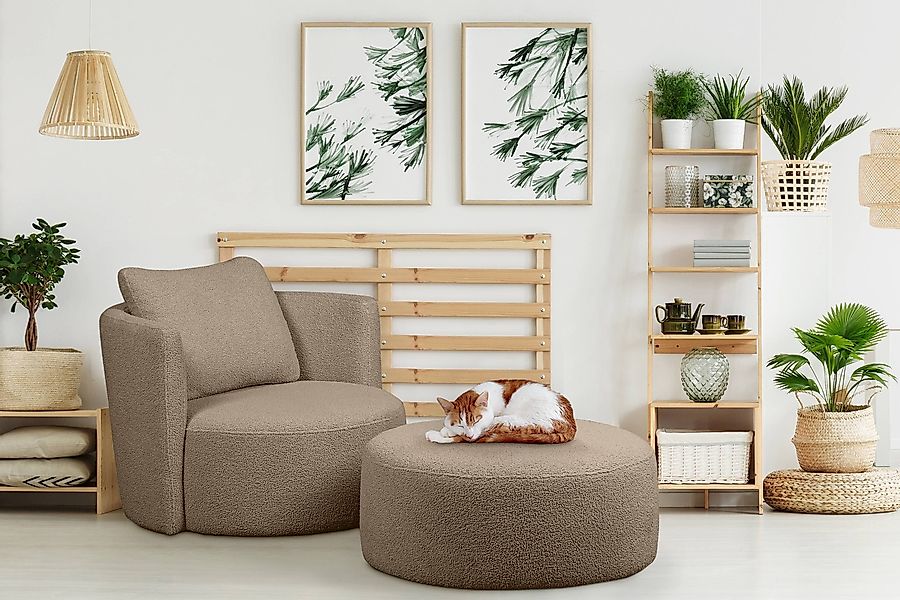 KONSIMO® Drehsessel Loungesessel RAGGI, mit 360° günstig online kaufen