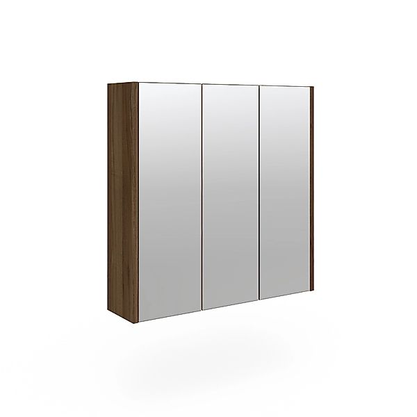 Vicco Badspiegelschrank Majest Anthrazit Hochglanz/Nussbaum 67 x 68 cm günstig online kaufen